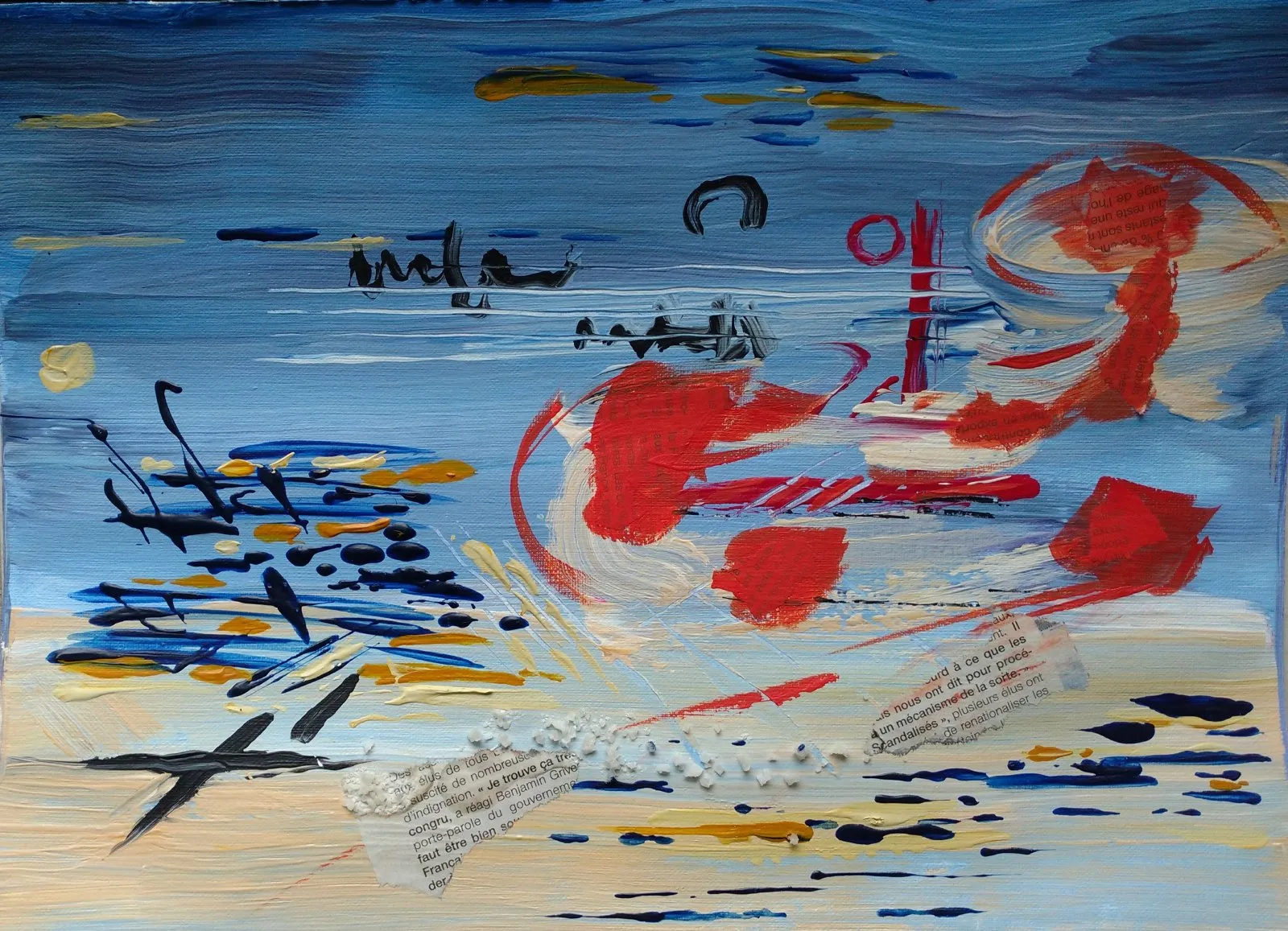 Abstraction 2, acrylique de Béhenne