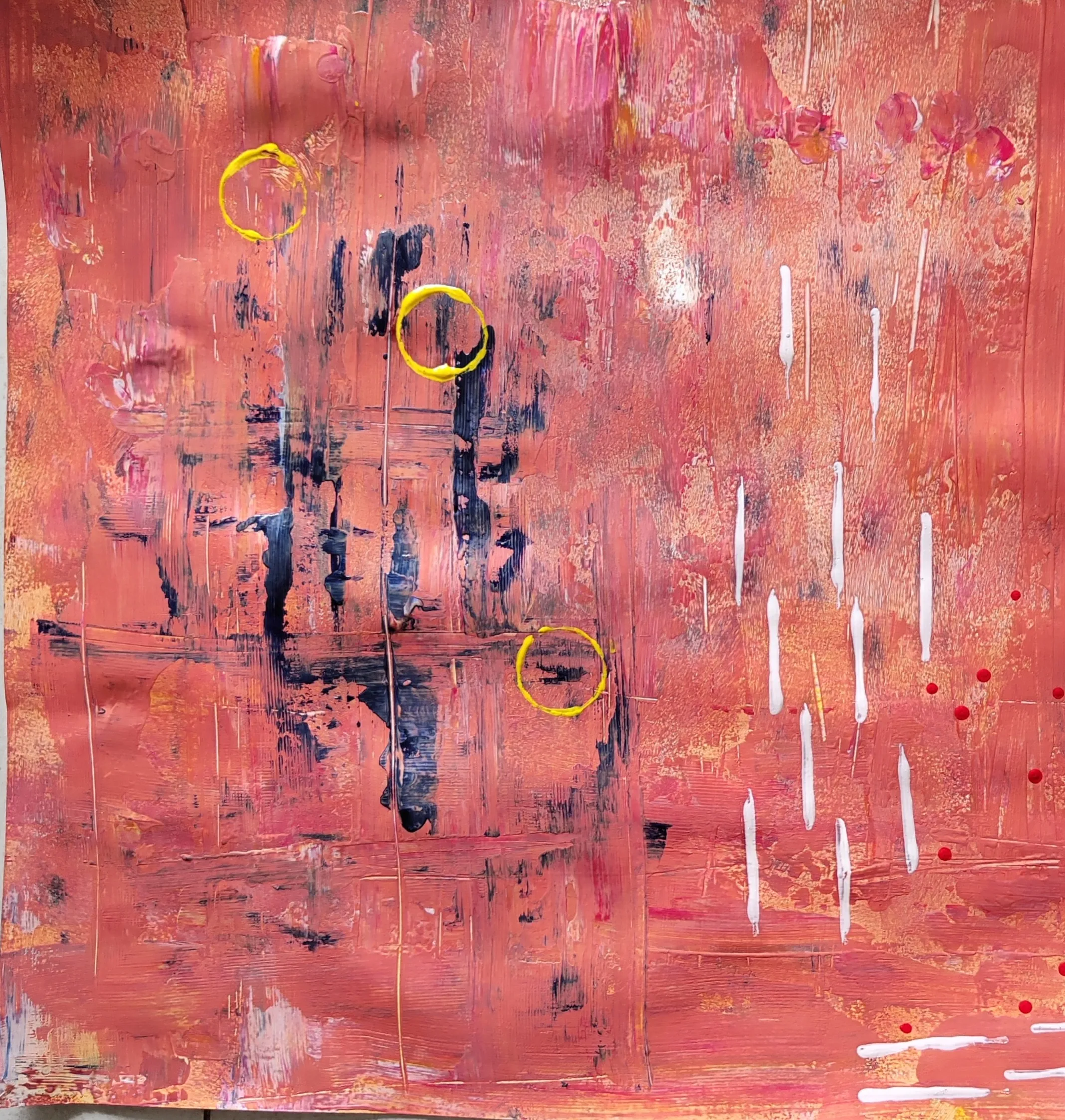 Abstraction à la main 1, acrylique de Béhenne