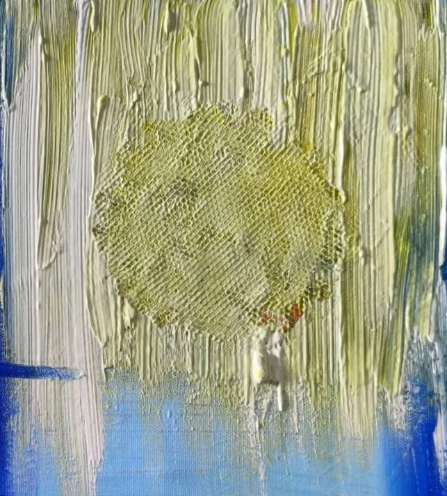Abstraction bleue..., acrylique de Béhenne