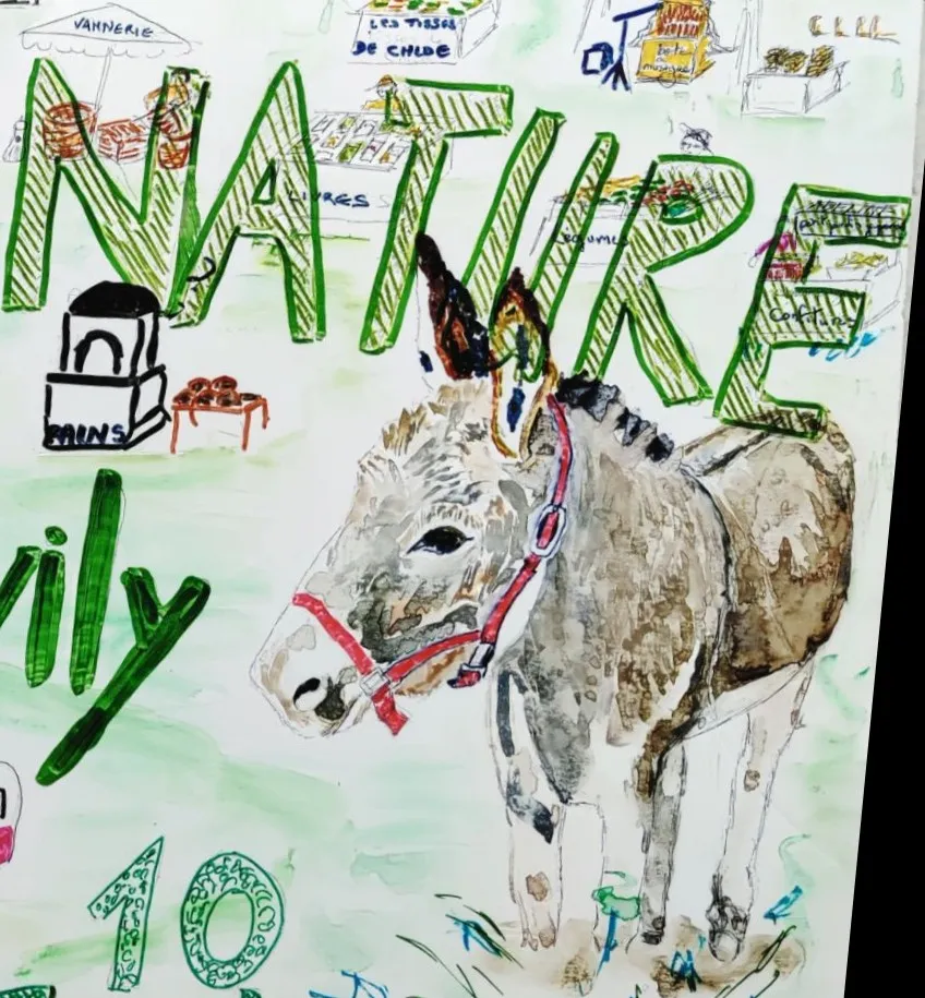 Affiche pour la fête nature de Brusvily, dessin de Béhenne