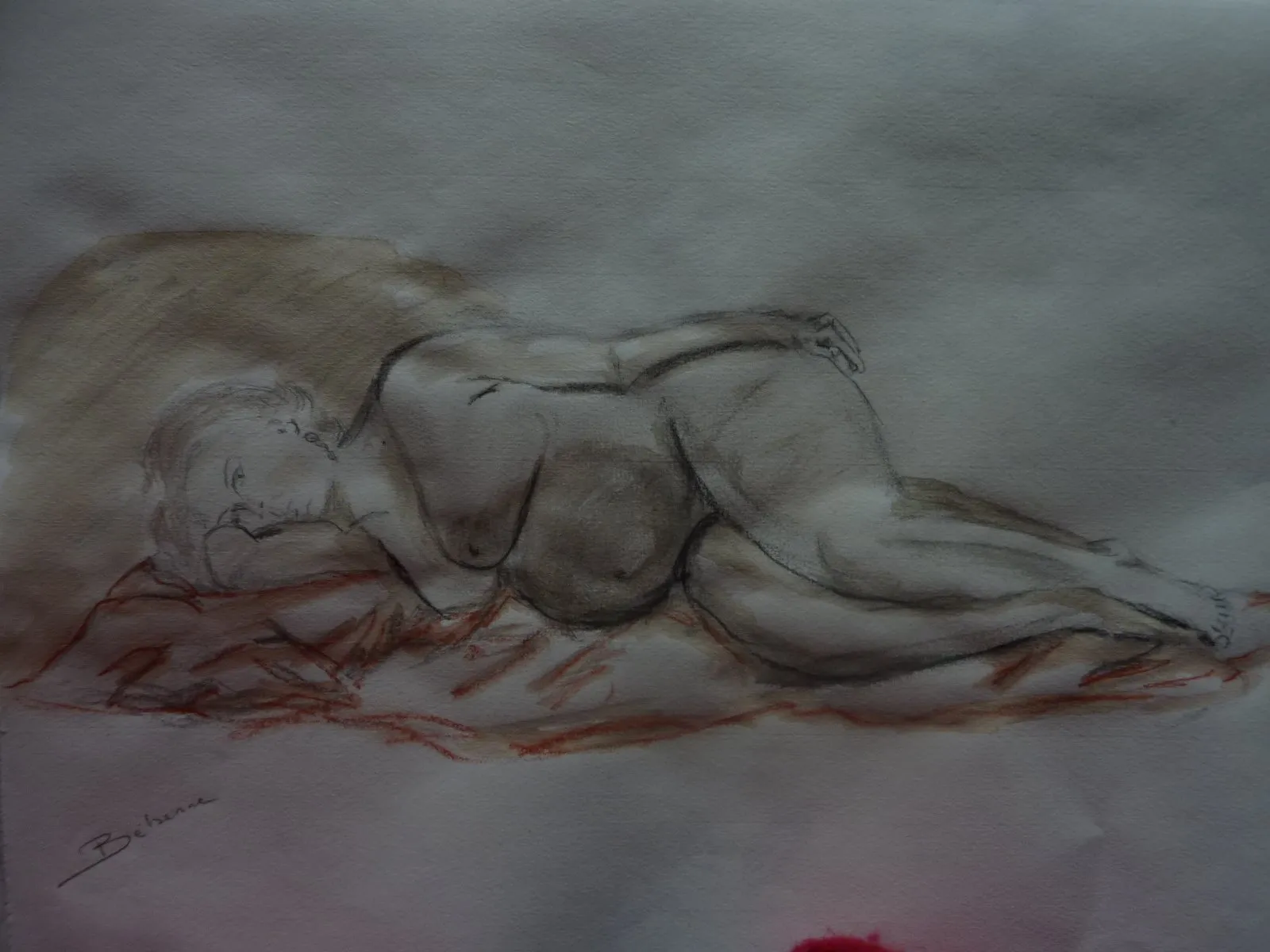 Je t'attends, dessin de Béhenne