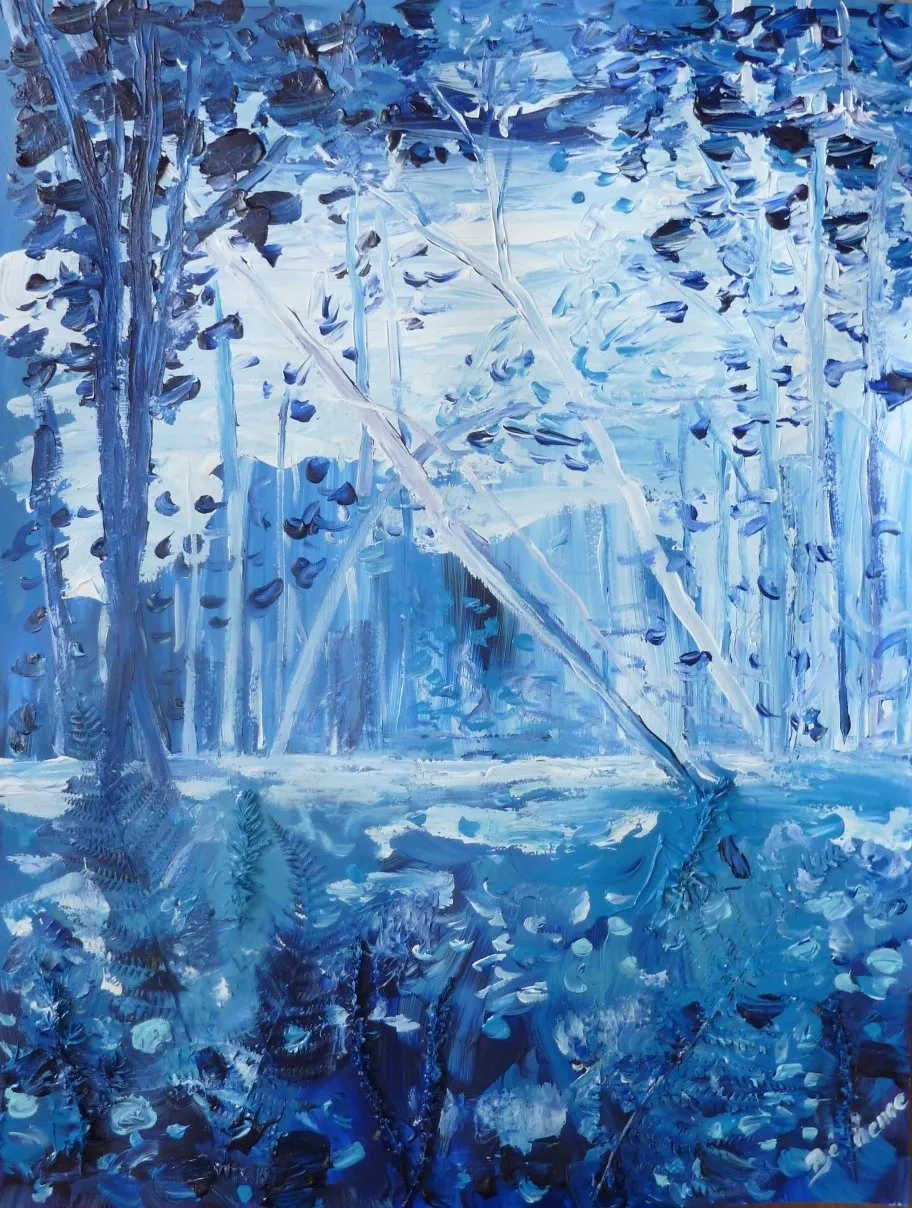 Blue forest, acrylique de Béhenne