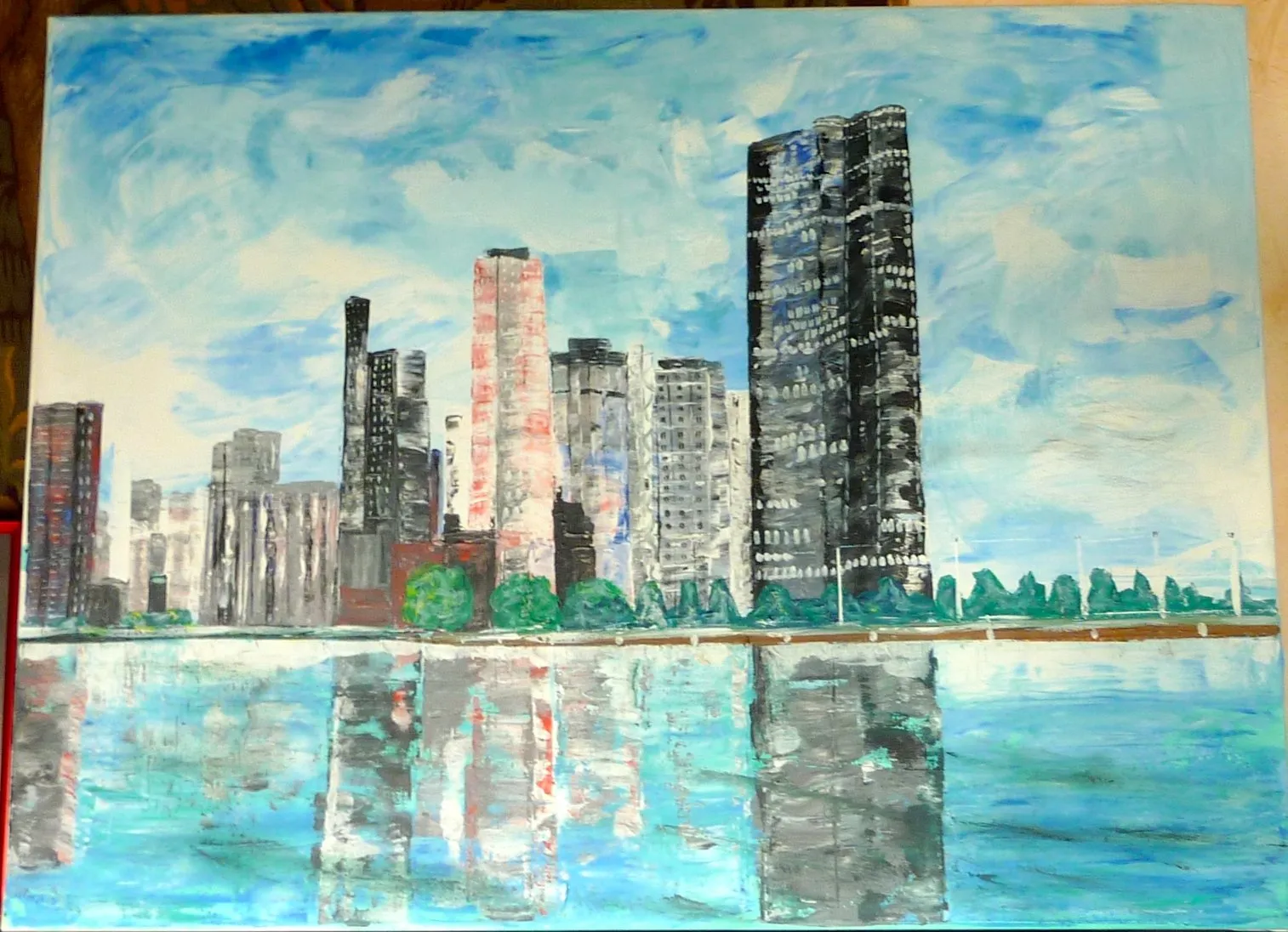 Chicago, acrylique de Béhenne