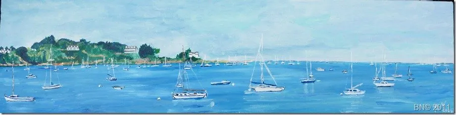 De l’autre côté de saint briac, acrylique de Béhenne