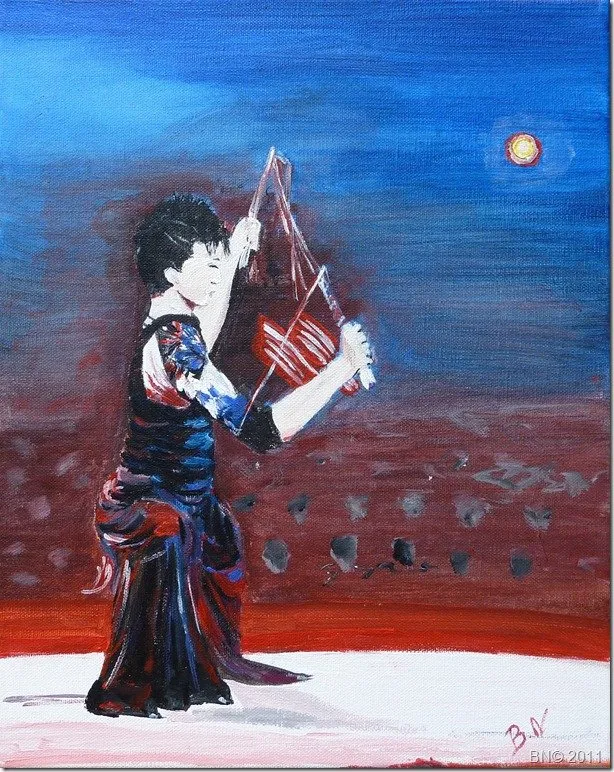 Diabolo magique au cirque de demain (2010), acrylique de Béhenne