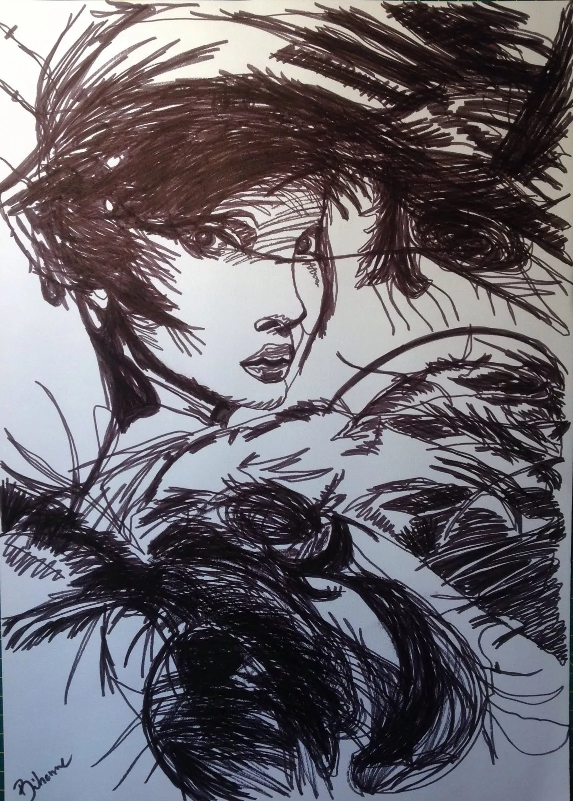 D'un trait de crayon, dessin de Béhenne