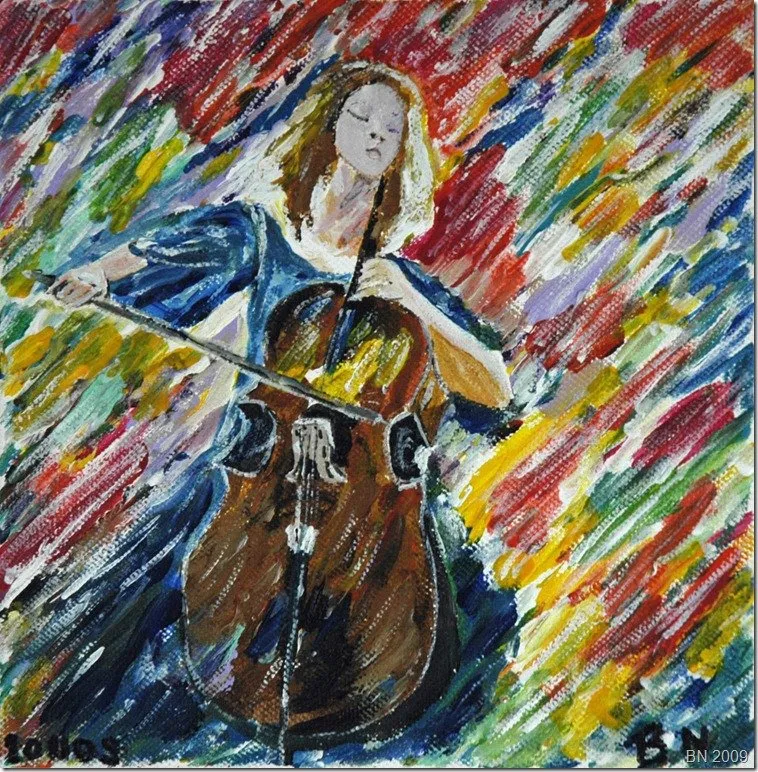 Expression musicale, acrylique de Béhenne