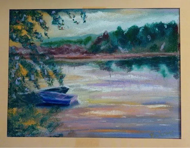 Fin de journée à pôses, pastel de Béhenne