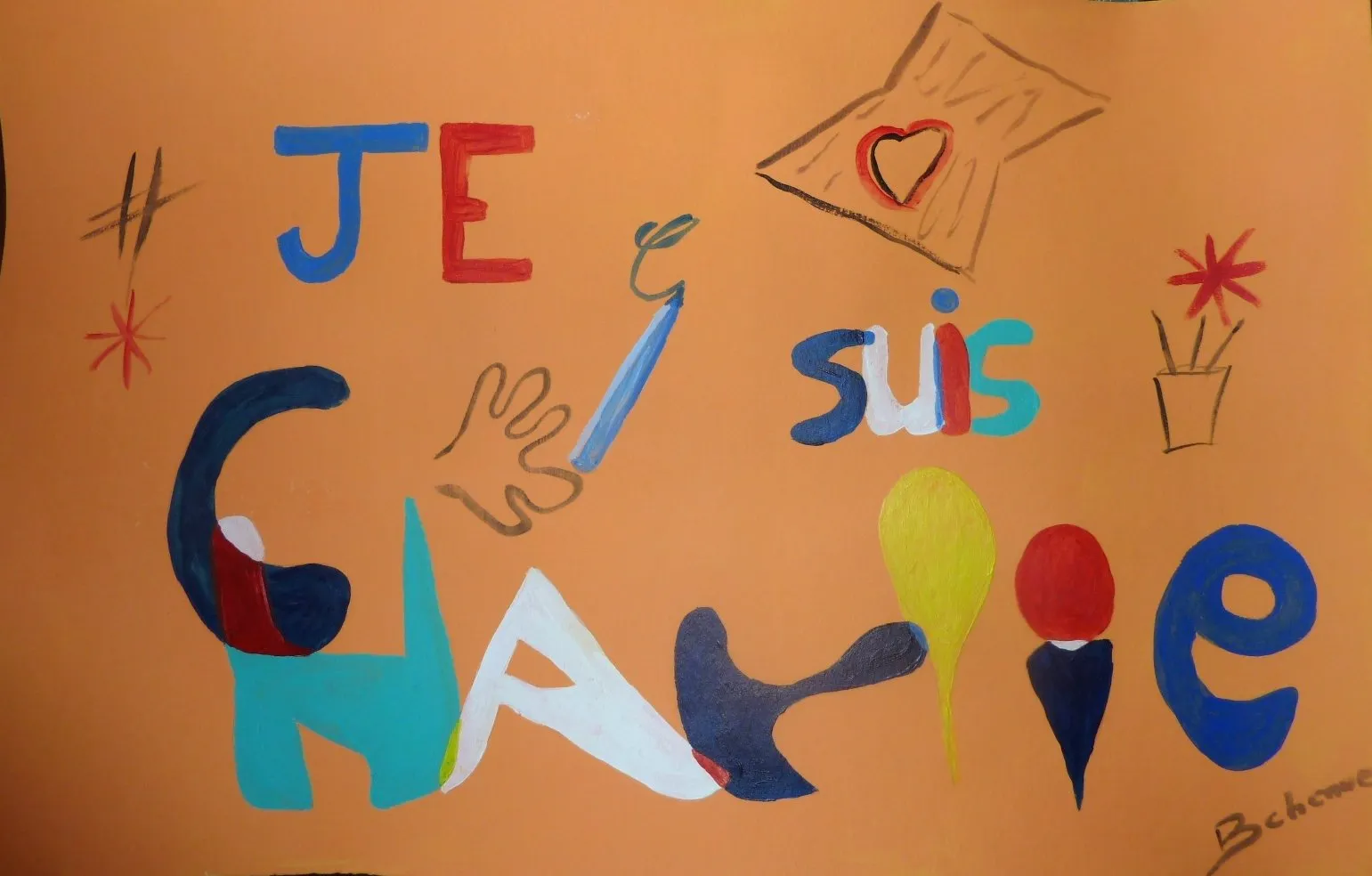 Je suis charlie, acrylique de Béhenne