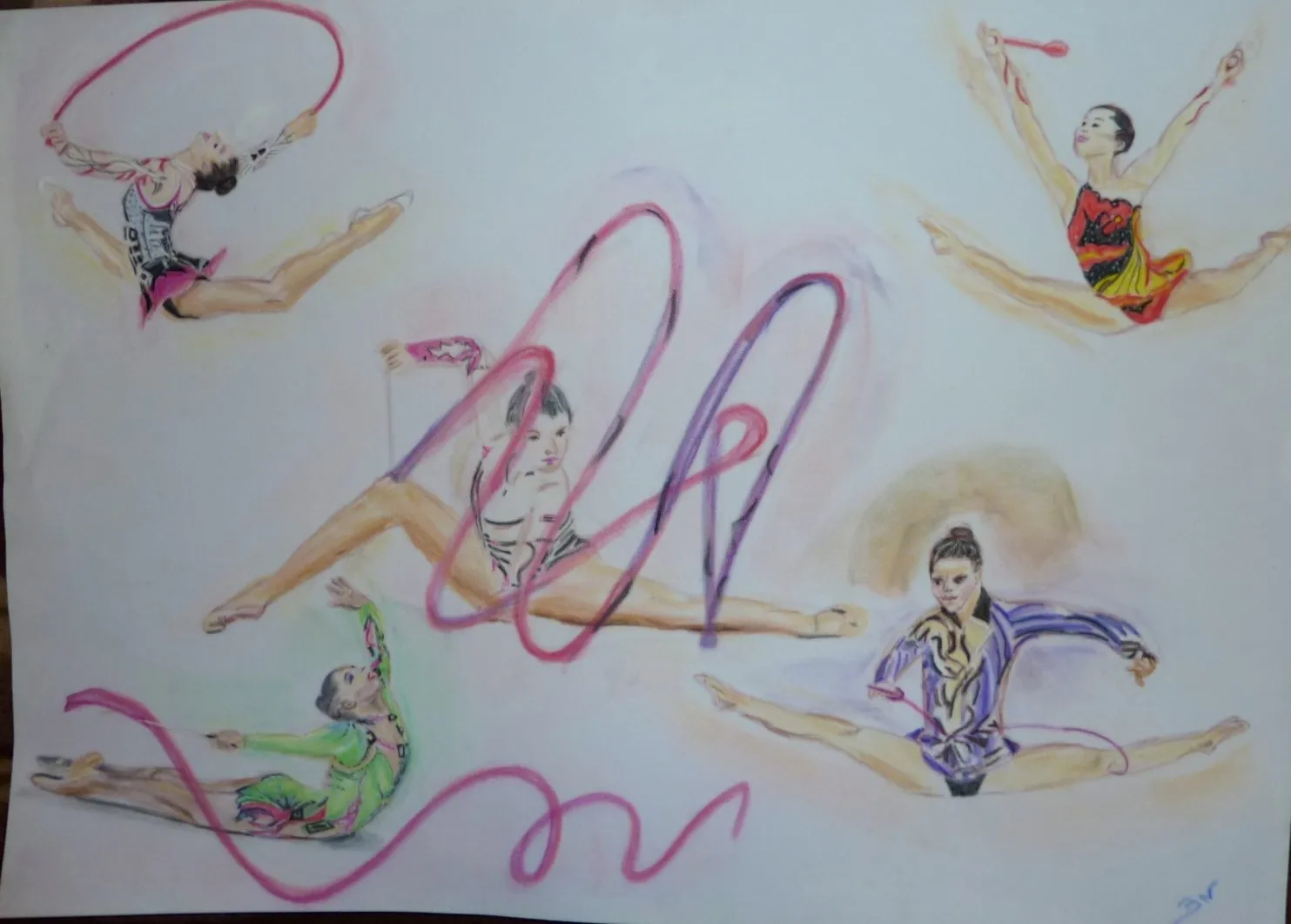 La gr, en mouvement..., pastel de Béhenne