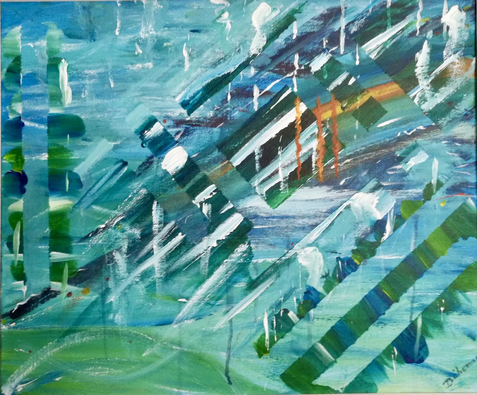 La mer, acrylique de Béhenne