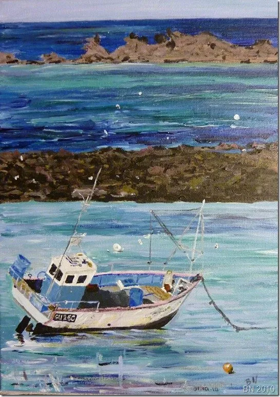 La mer, acrylique de Béhenne