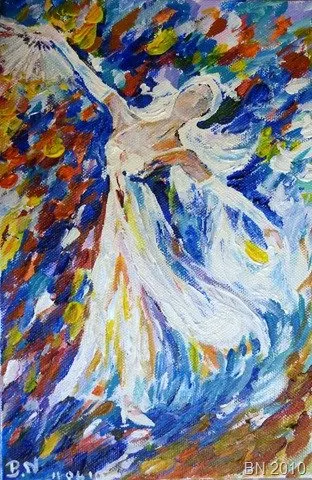 La reine des neiges, acrylique de Béhenne