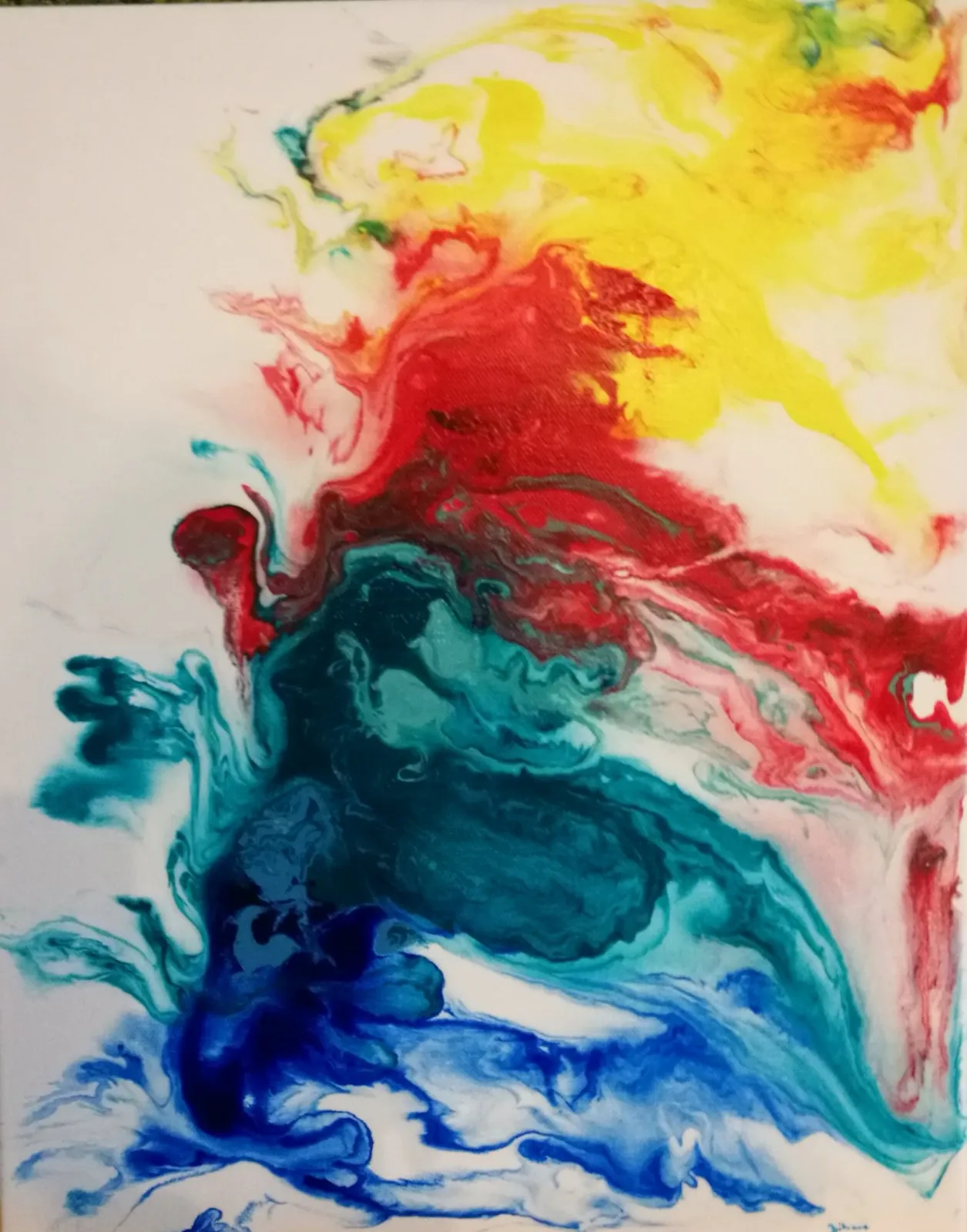 Le chant du coq, acrylique de Béhenne