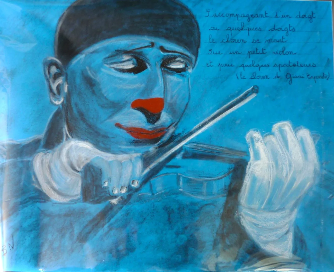 Le clown se meurt, dessin de Béhenne