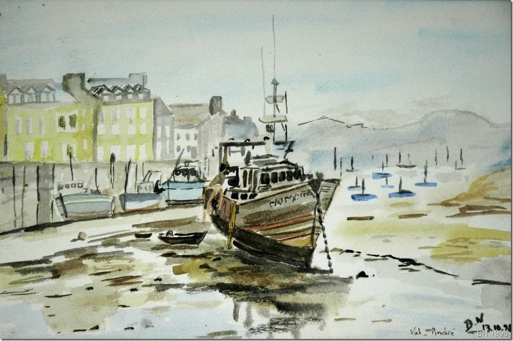 Le val andré, aquarelle de Béhenne