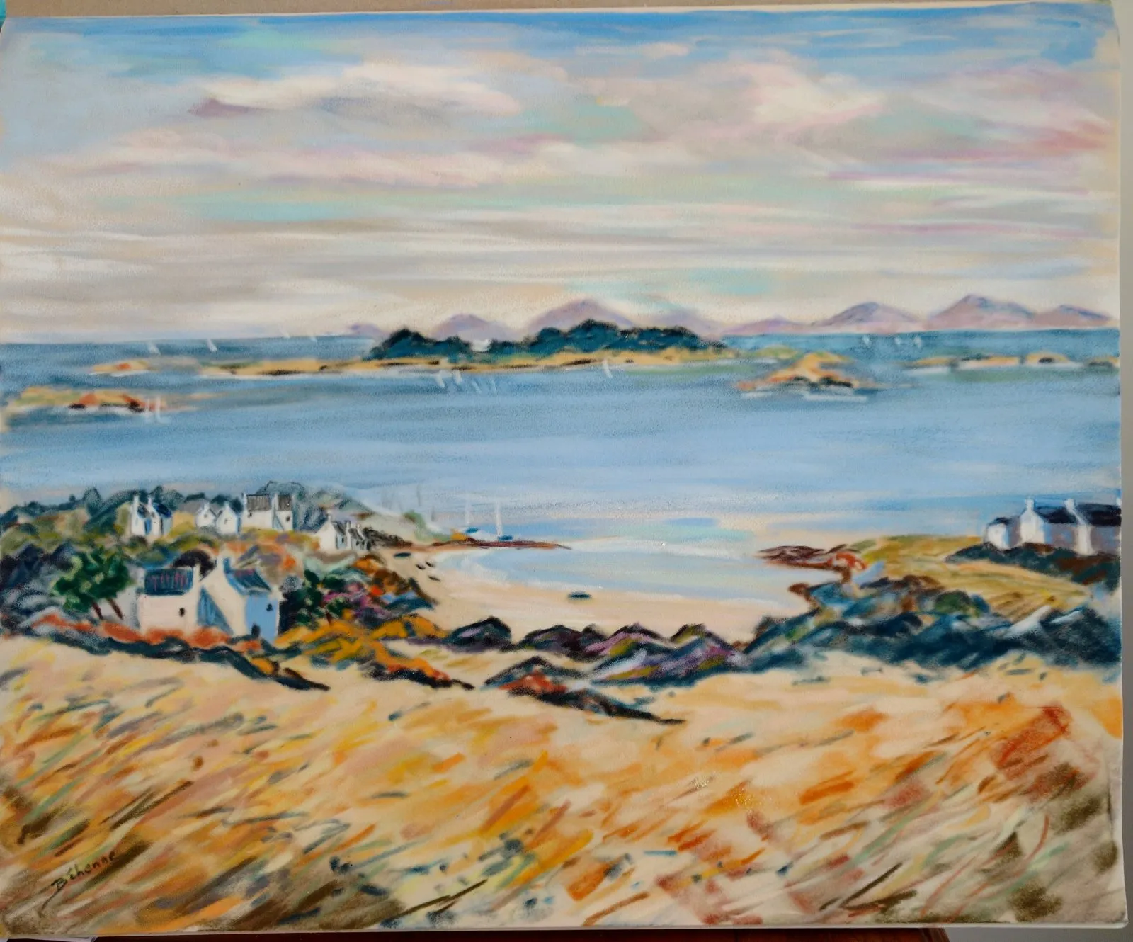 Les îles bretonnes, pastel de Béhenne