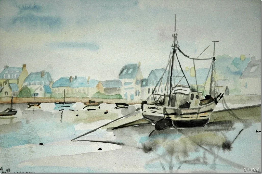 Lesconil, aquarelle de Béhenne