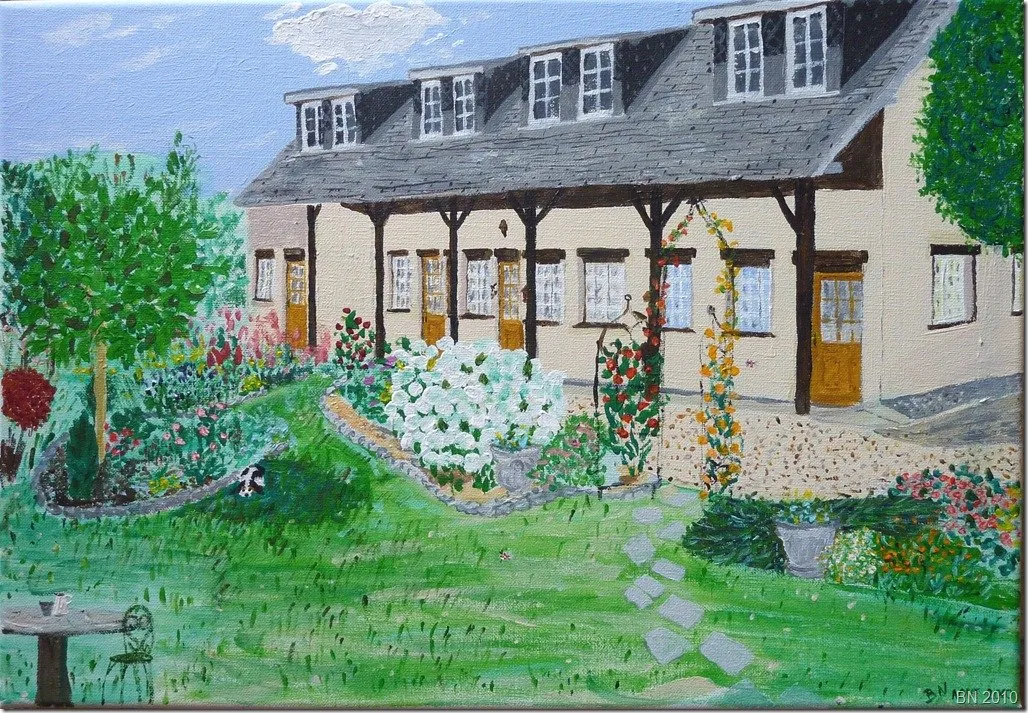 Ma maison, acrylique de Béhenne