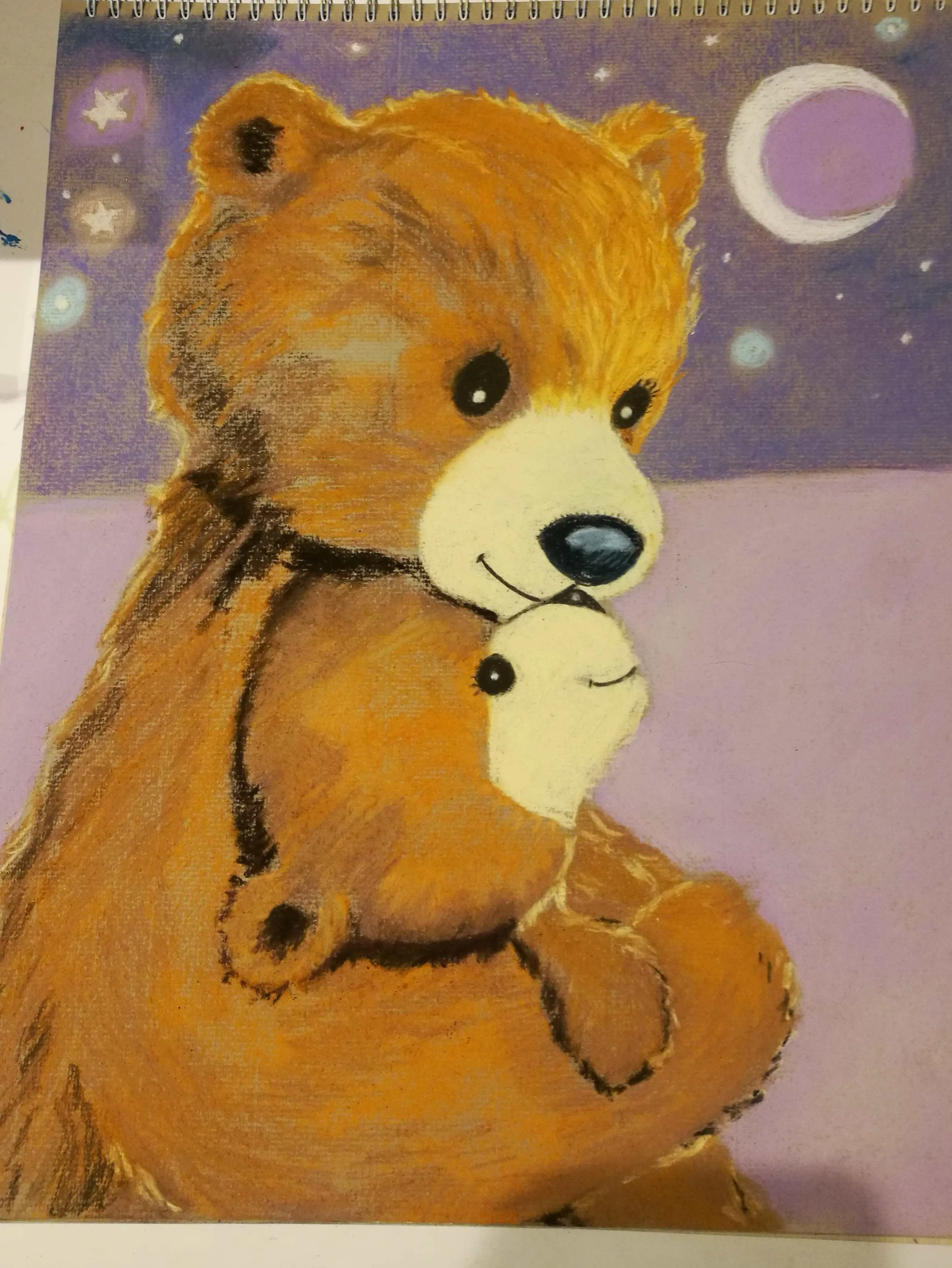 Nounours pour Prune, pastel de Béhenne