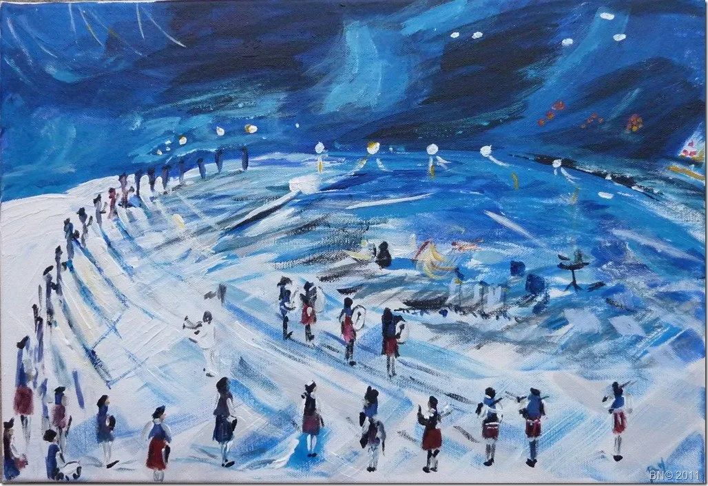Nuits celtiques–festival 2011, acrylique de Béhenne