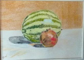 Pastèque, pastel de Béhenne