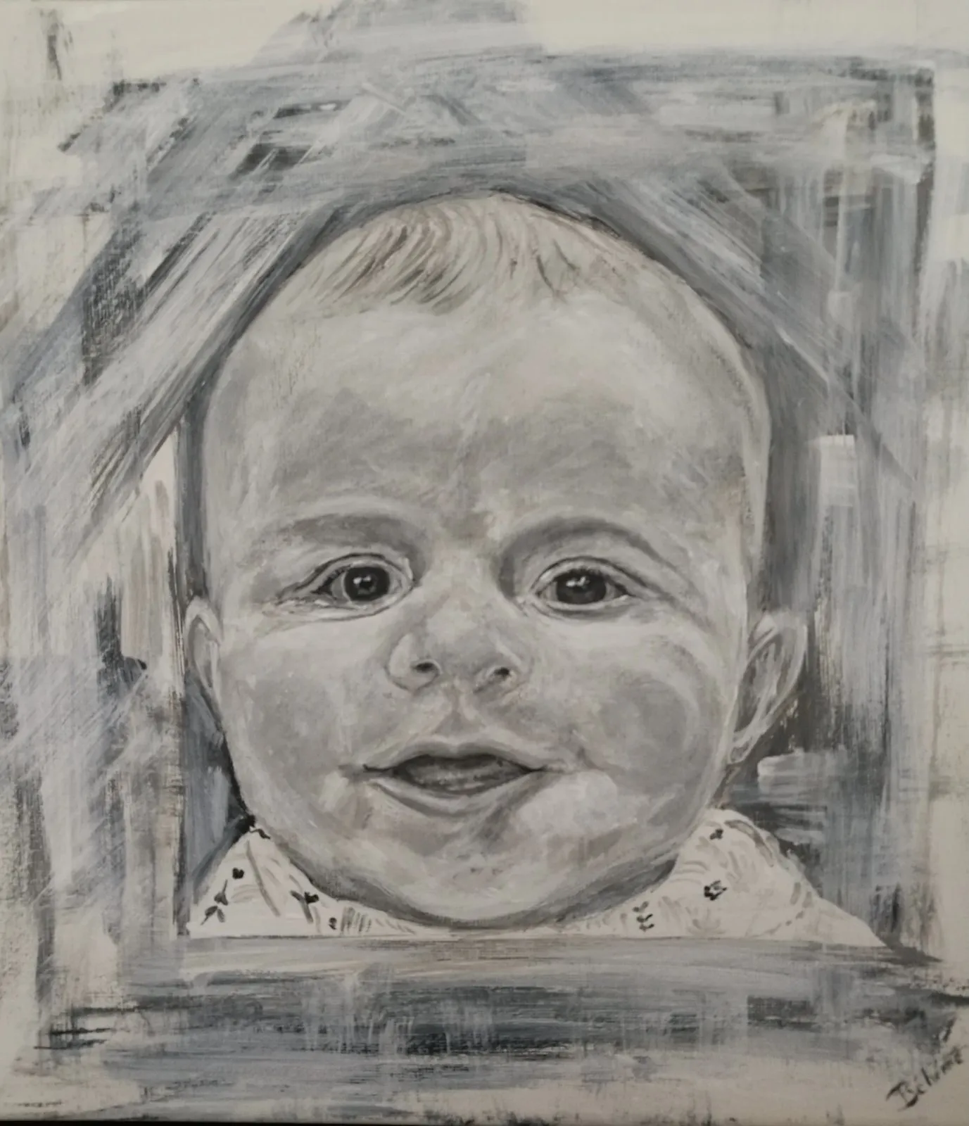Petite frimousse, acrylique de Béhenne