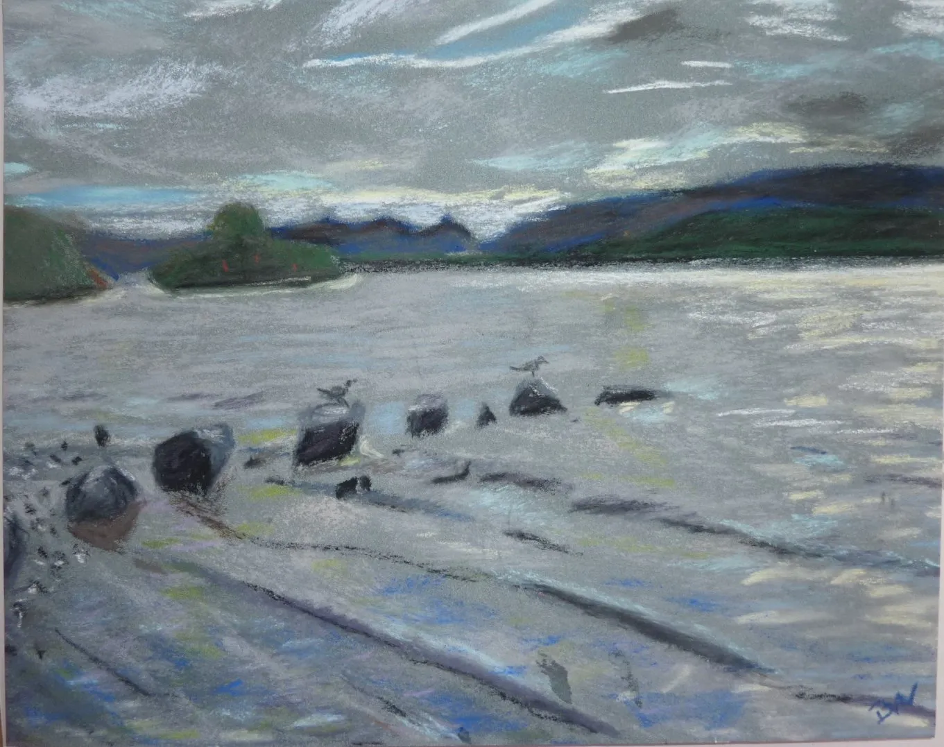 Reflets et contrejour, pastel de Béhenne