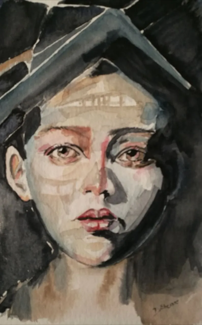 Reflets, aquarelle de Béhenne