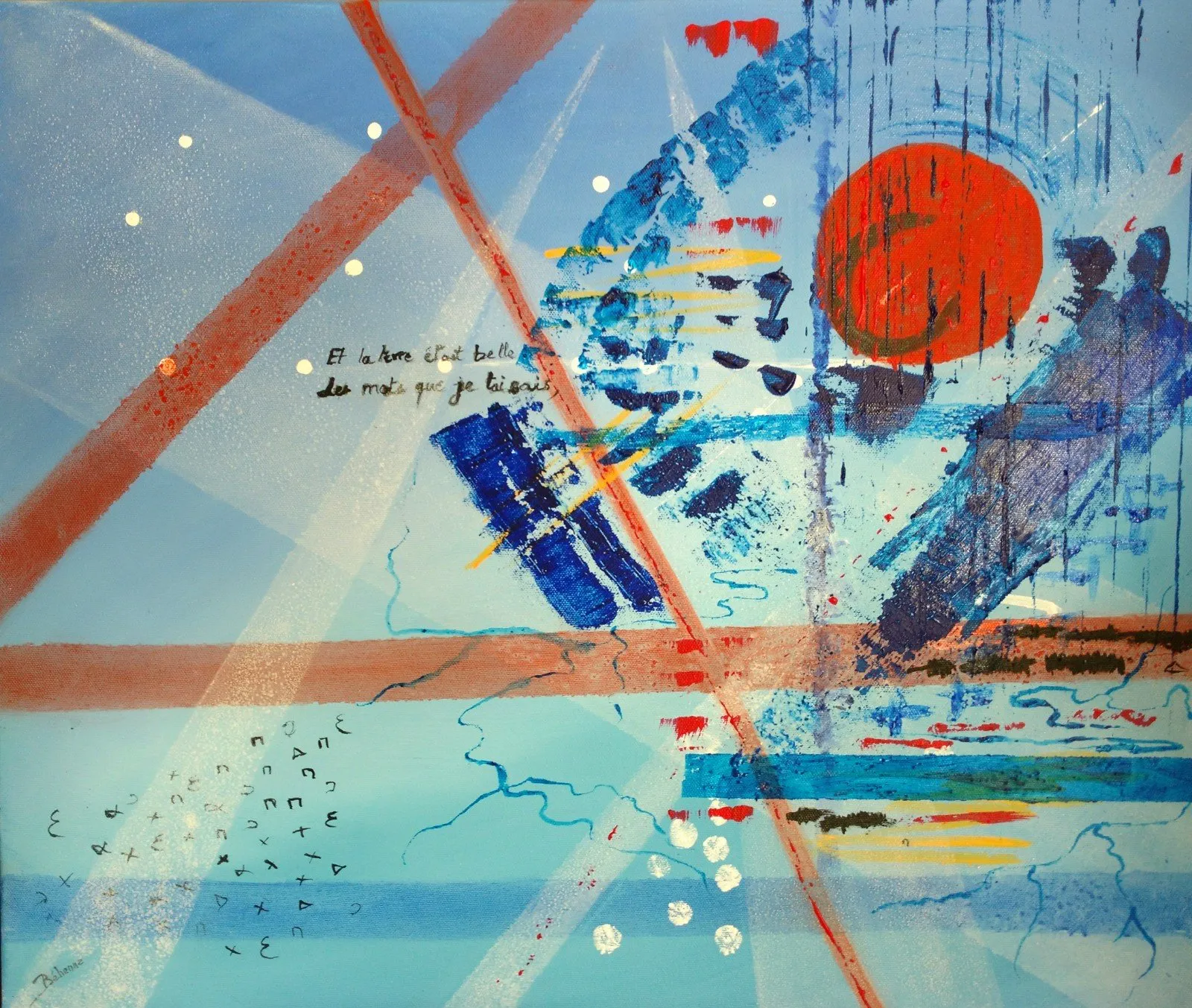 Rêves bleus, acrylique de Béhenne