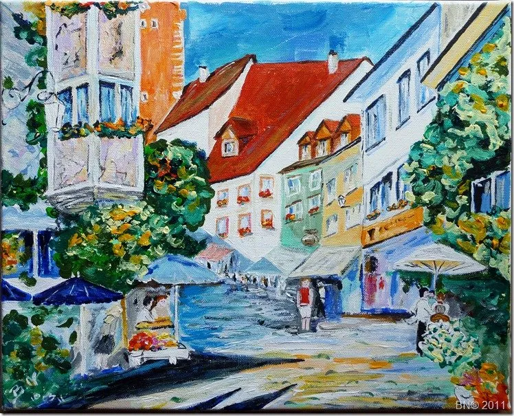 Tourisme estival, acrylique de Béhenne