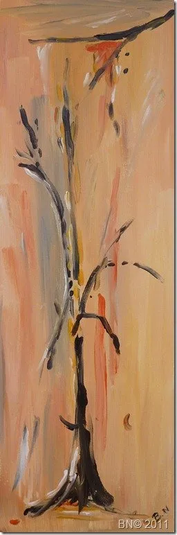 Tourmente automnale, acrylique de Béhenne
