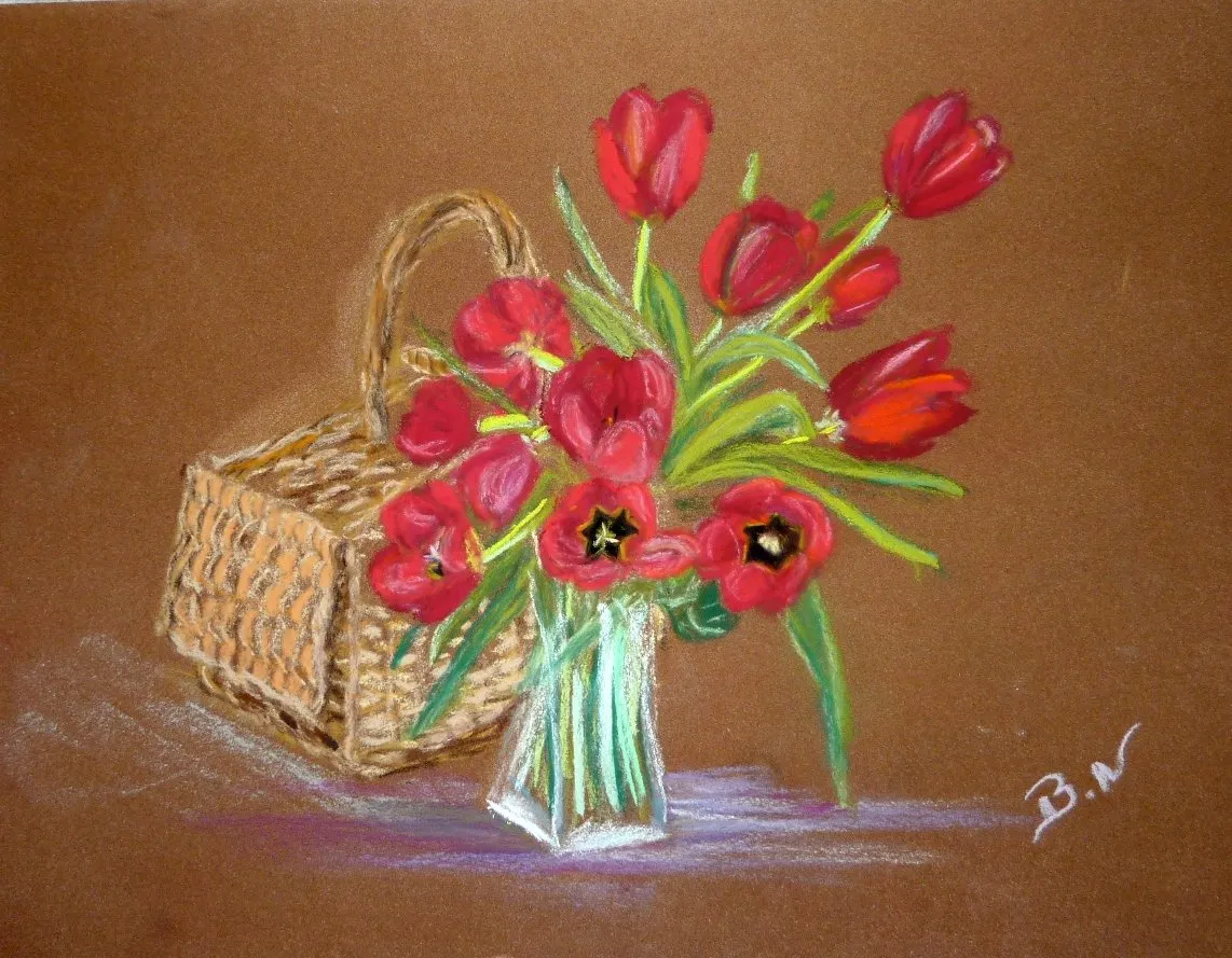 Tulipes, pastel de Béhenne