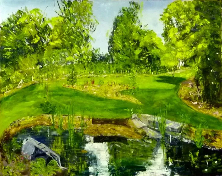 Un petit coin de paradis, huile de Béhenne