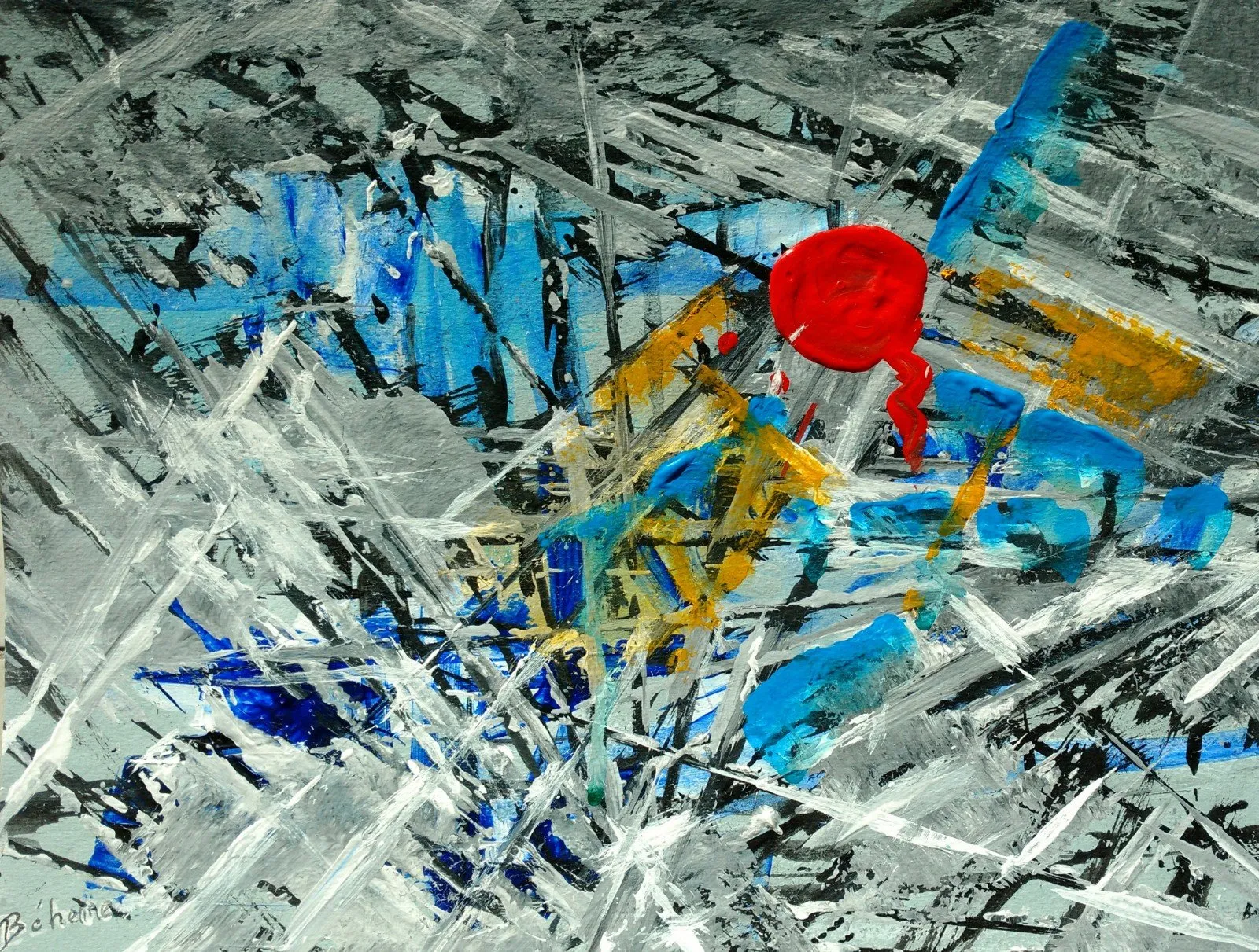 Vertiges, acrylique de Béhenne