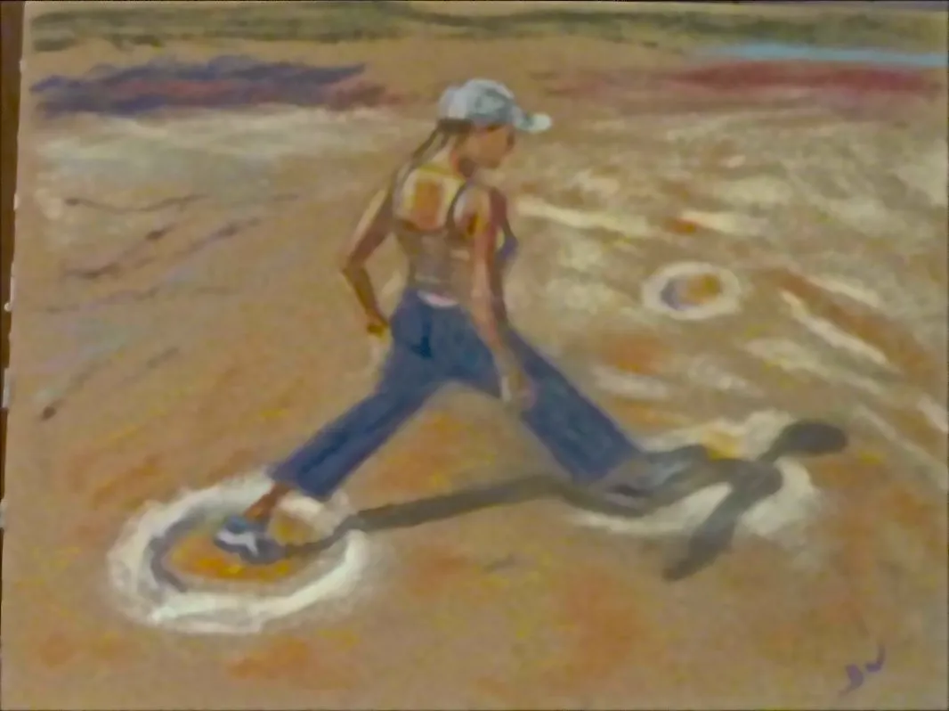 Voyager autrement : le pas de l'hippopotame, pastel de Béhenne